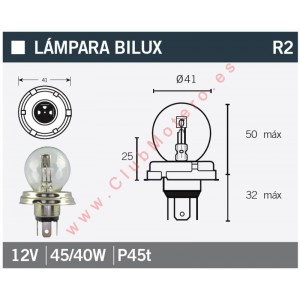 LAMPARA BILUX 12V45/40W