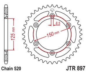 Corona JT SPROCKETS acero...