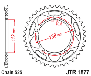 Corona JT SPROCKETS acero...