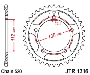 Corona JT 1316 de acero con...