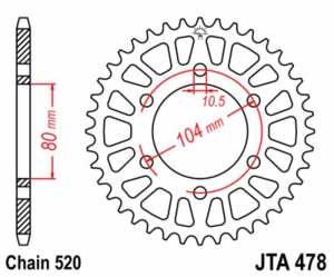 Corona JT 478 de aluminio...