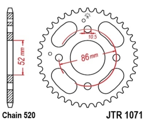 Corona JT SPROCKETS acero...