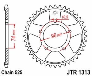 Corona JT SPROCKETS acero...