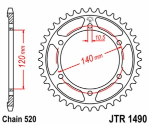 Corona JT SPROCKETS acero...