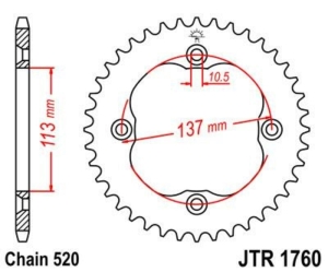 Corona JT SPROCKETS acero...