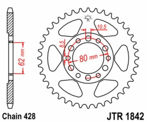 Corona JT SPROCKETS acero...