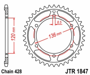 Corona JT SPROCKETS acero...