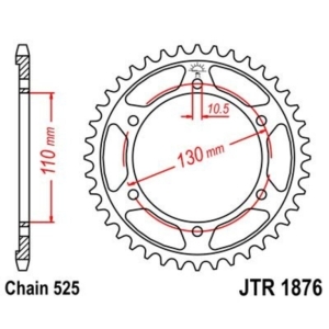 Corona JT 1876 de zinc...