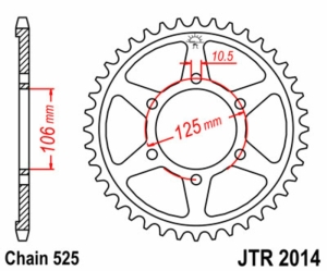 Corona JT SPROCKETS acero...