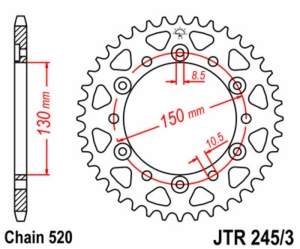 Corona JT SPROCKETS acero...