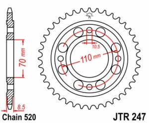 Corona JT 247 de acero con...