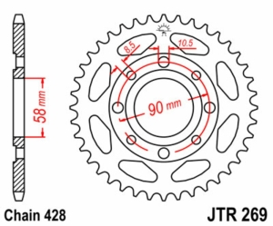 Corona JT SPROCKETS acero...