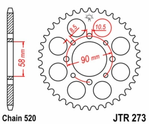 Corona JT SPROCKETS acero...