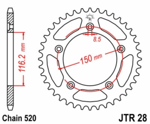 Corona JT 28 de acero con...