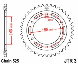 Corona JT SPROCKETS acero...