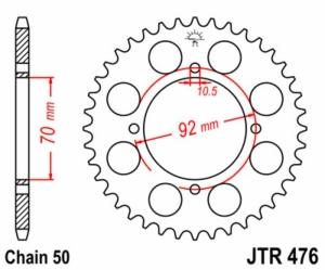 Corona JT 476 de acero con...