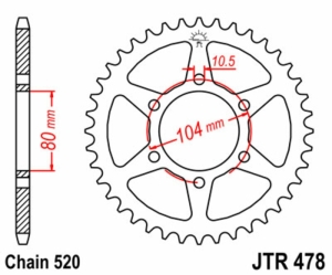 Corona JT SPROCKETS acero...