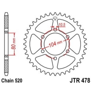 Corona JT 478 de zinc negro...