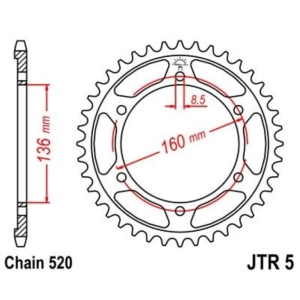 Corona JT 5 de acero con 39...