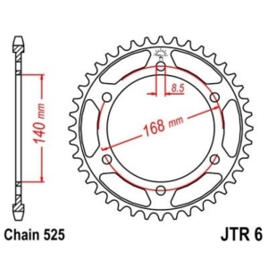 Corona JT 6 de zinc negro...