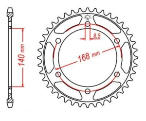 Corona JT SPROCKETS acero...