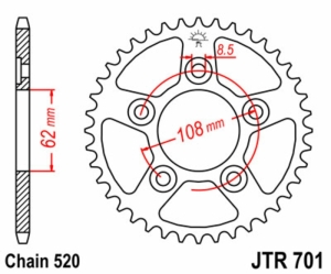 Corona JT SPROCKETS acero...