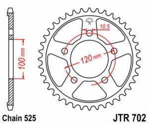 Corona JT SPROCKETS acero...