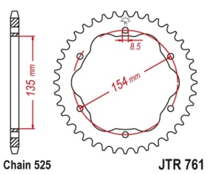 Corona JT SPROCKETS acero...