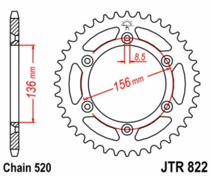 Corona JT SPROCKETS acero...