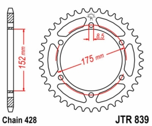 Corona JT SPROCKETS acero...