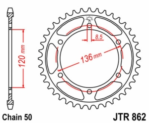 Corona JT 862 de acero con...