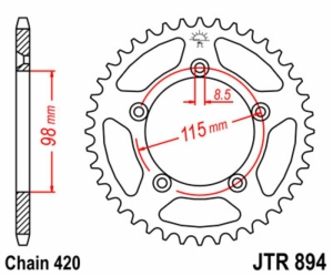 Corona JT SPROCKETS acero...