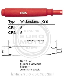 Pipa de Bujía NGK CR1 