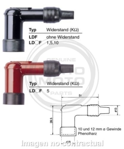Pipa de Bujía NGK LD05F 