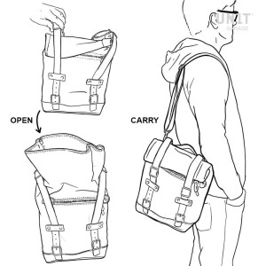 Bolsa lateral scram en lona...