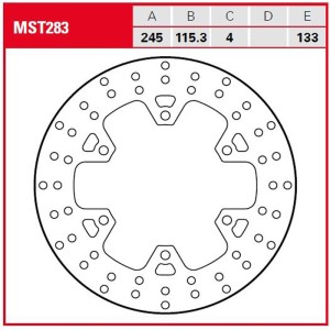 Disco de freno TRW MST 283