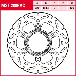 Disco de freno TRW MST 288 RAC