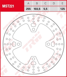 Disco de freno TRW MST 221